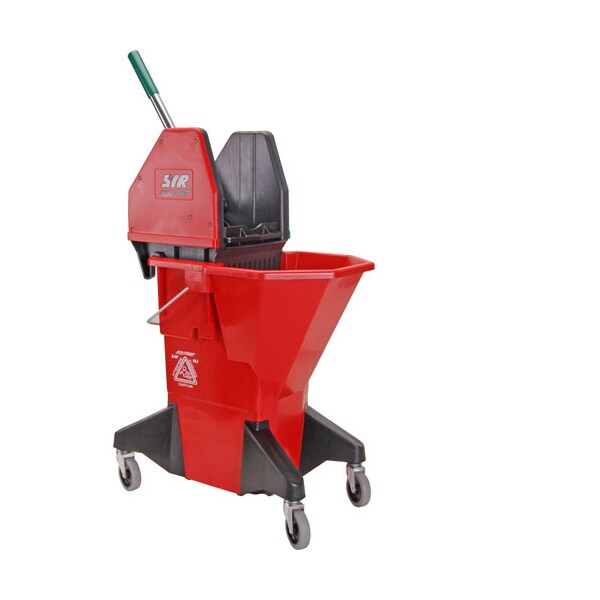 Bucket, Mop , Red, W/Grn Wringr